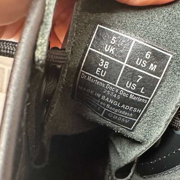 NWOB Dr. Martens 1460 Smooth Leather Lace Up Boots Black with Yellow Accents - Picture 8 of 16